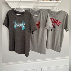 Like new! 3 Under Armor Short Sleeve Shirts- Size 7